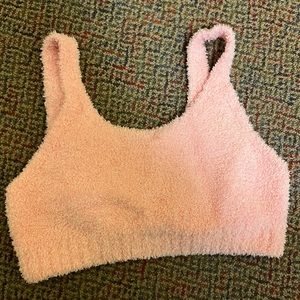 Colsie fuzzy bralette pink- target